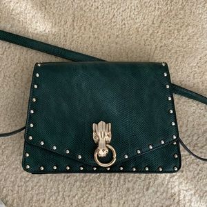 Pre loved ASOS Faux Green Snakeskin Crossbody Handbag